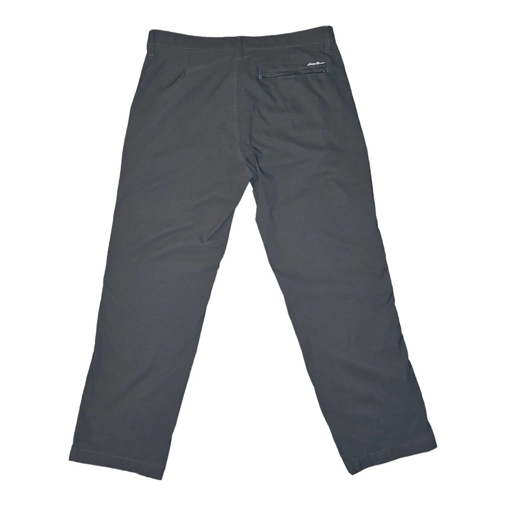 Eddie Bauer Pants Men's 34x30 Gray Slash Pockets Zip Closure Back Pocket - Picture 6 of 10